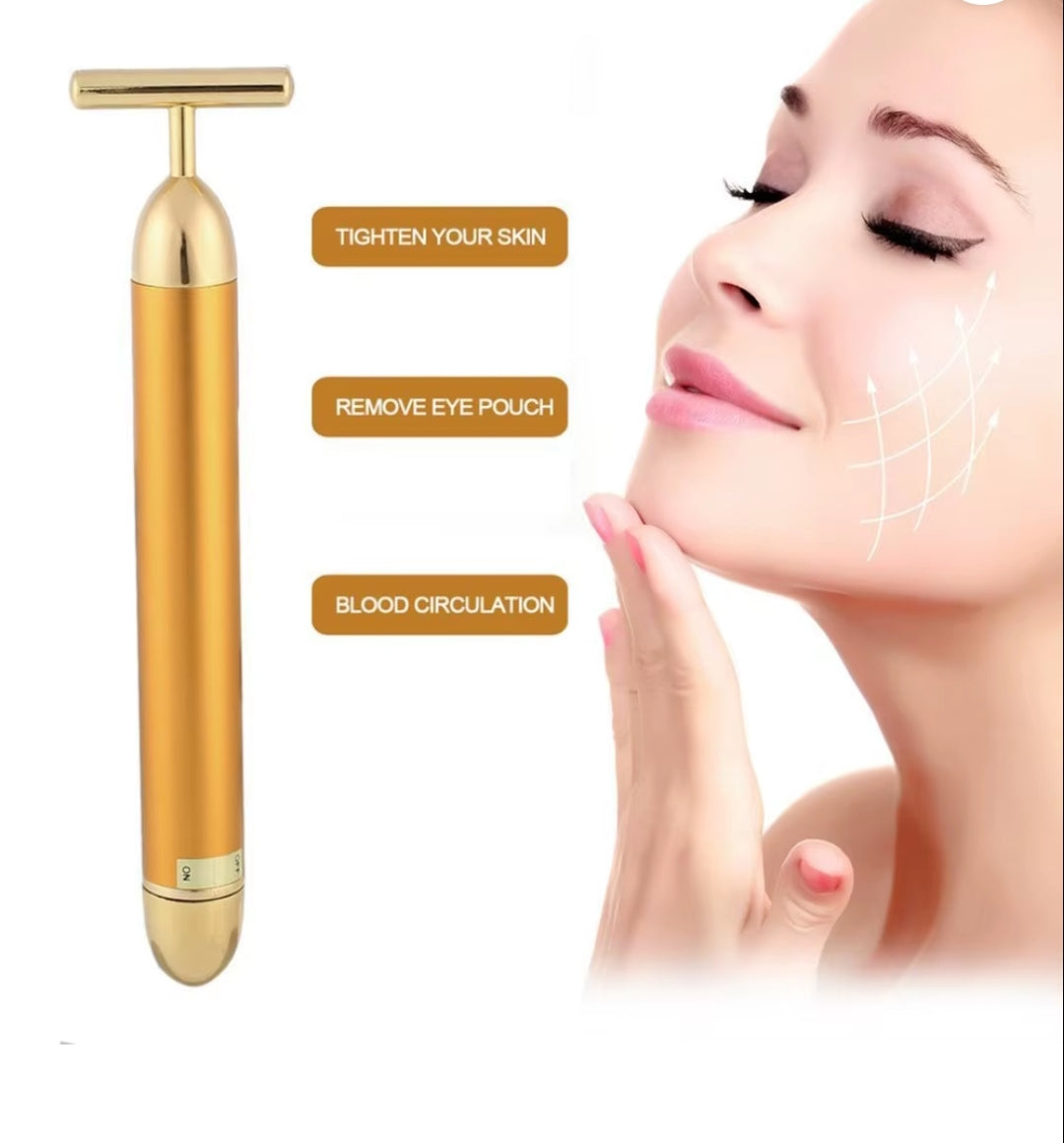 24K Gold Electric Face Roller